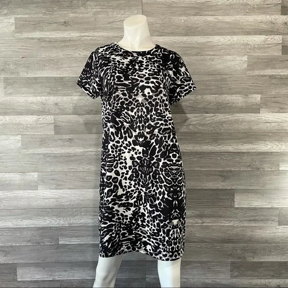 H&M | Dresses | Hm Womens Tshirt Dress Leopard Print Blackwhite | Poshmark H&M | Dresses | Hm Womens Tshirt Dress Leopard Print Blackwhite | Poshmark